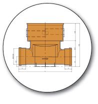 Baza camin de inspectie PP D.315x110 (1 intrare/1 iesire D.110) (portocaliu) Akna  BTH