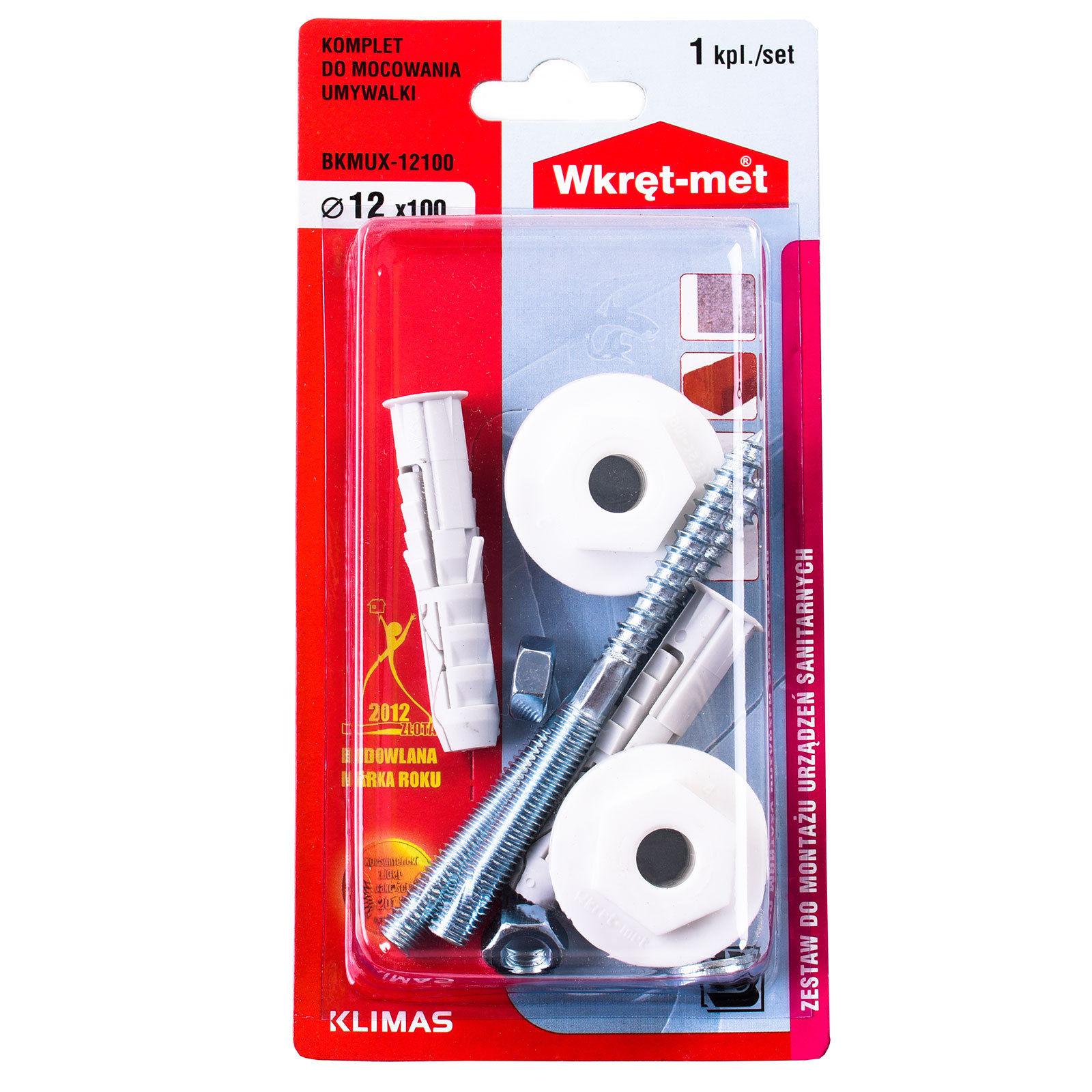 Крепление для умывальника D. 12 x 100 (комплект) (043001)