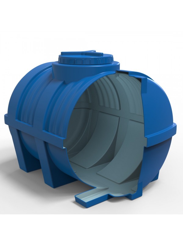 Rezervor apa 350 L orizontal, oval (albastru) cu stut D. 1/2", fortat 120x70x71 cm