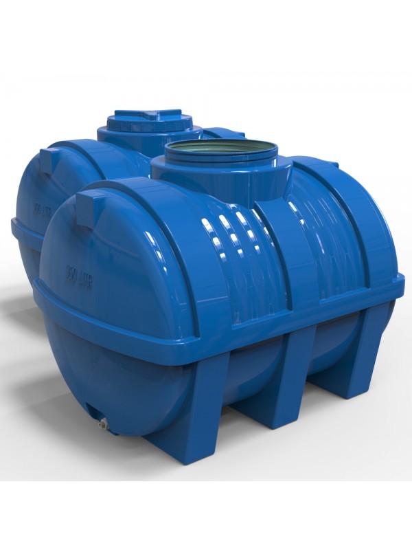 Rezervor apa 350 L orizontal, oval (albastru) cu stut D. 1/2", fortat 120x70x71 cm