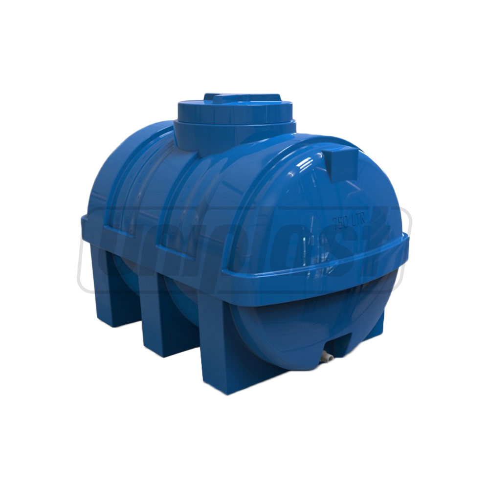 Rezervor apa 750 L orizontal, oval (albastru) cu stut D. 1/2", fortat 126x97x106 cm