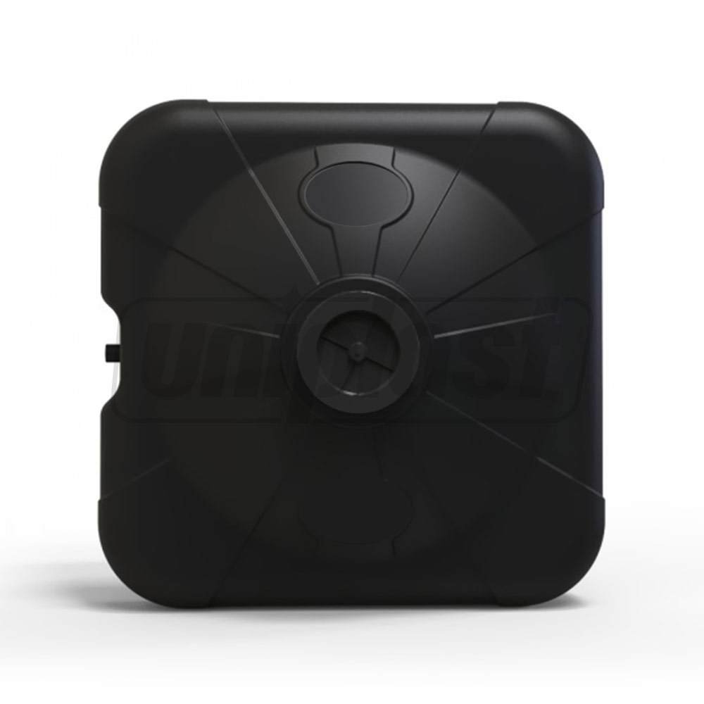 Rezervor - dus 200 L (negru) cu para pentru dus 98x98x23 cm