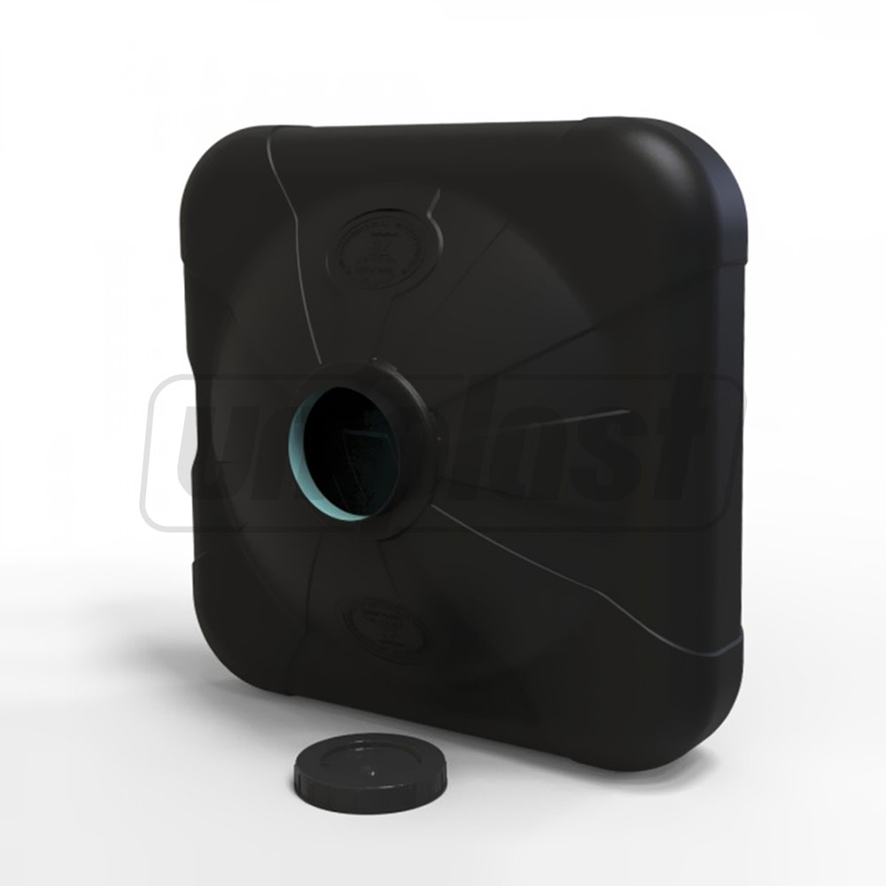 Rezervor - dus 200 L (negru) cu para pentru dus 98x98x23 cm