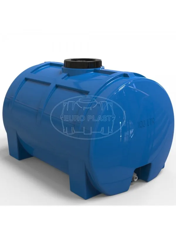 Емкость  100 л горизонтальная, овальная (синяя) + штуцер D. 1/2" 70x46x45 см