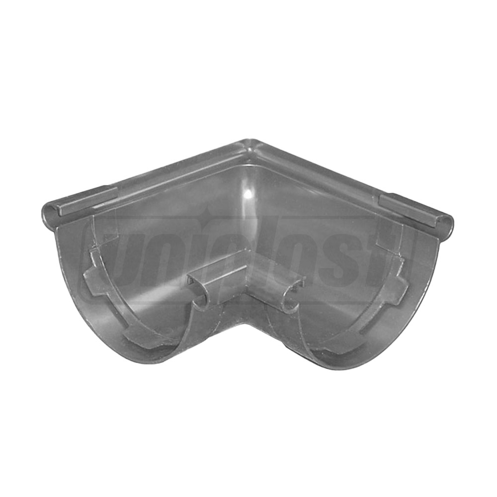 Угол Bi-sistem ПВХ D.125 x 90° (серый) AN125N  FIRST PLAST