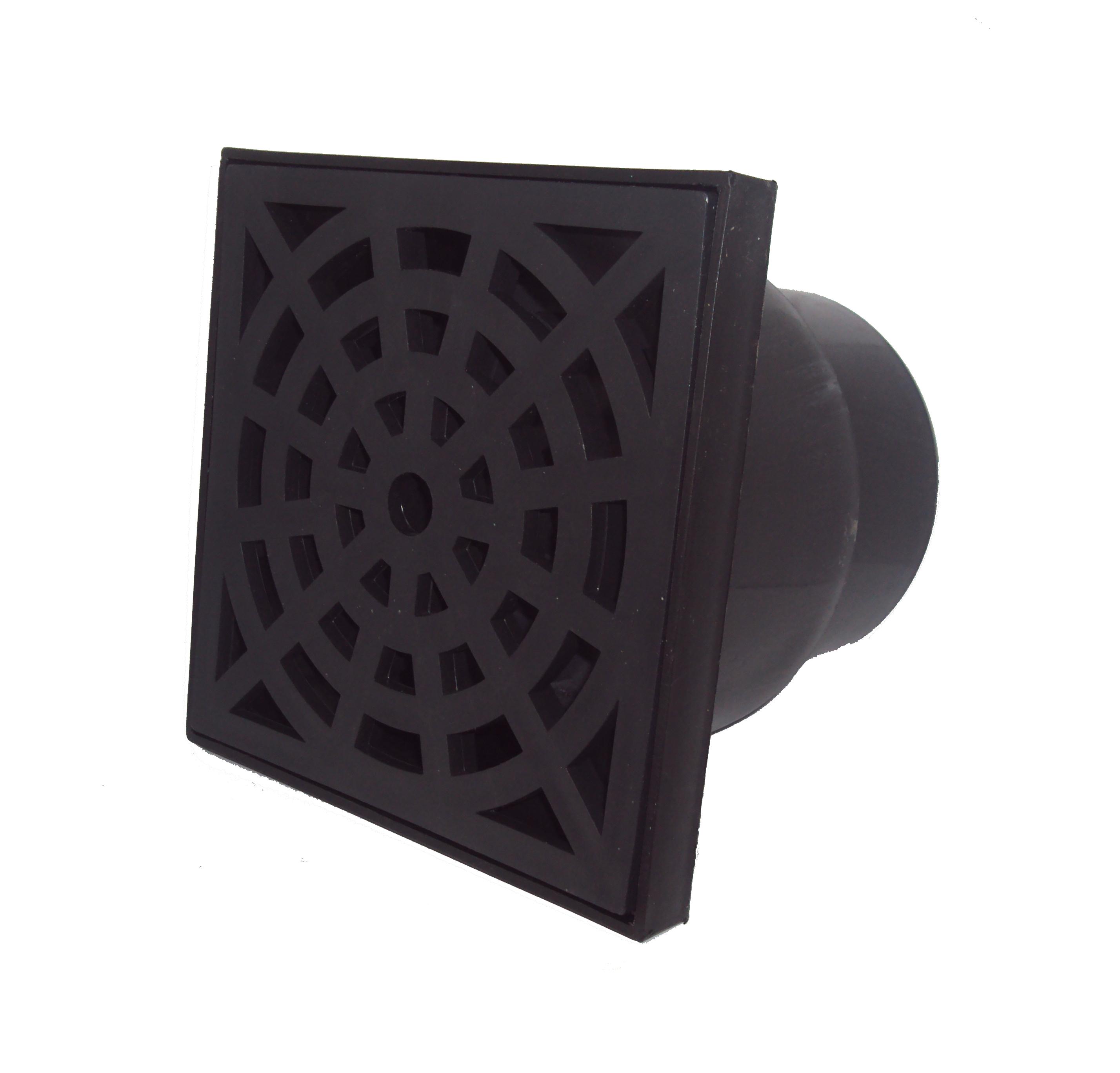 Sifon de pardoseala PP D.110 vertical (negru) (150 x 150 mm)  INSTALPLAST
