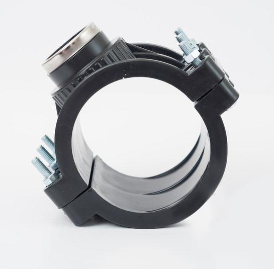 Piesa bransare teava PEHD D.160 x 3/4" / 16 A cu 6 suruburi, cu inel (reinfor.) SAB