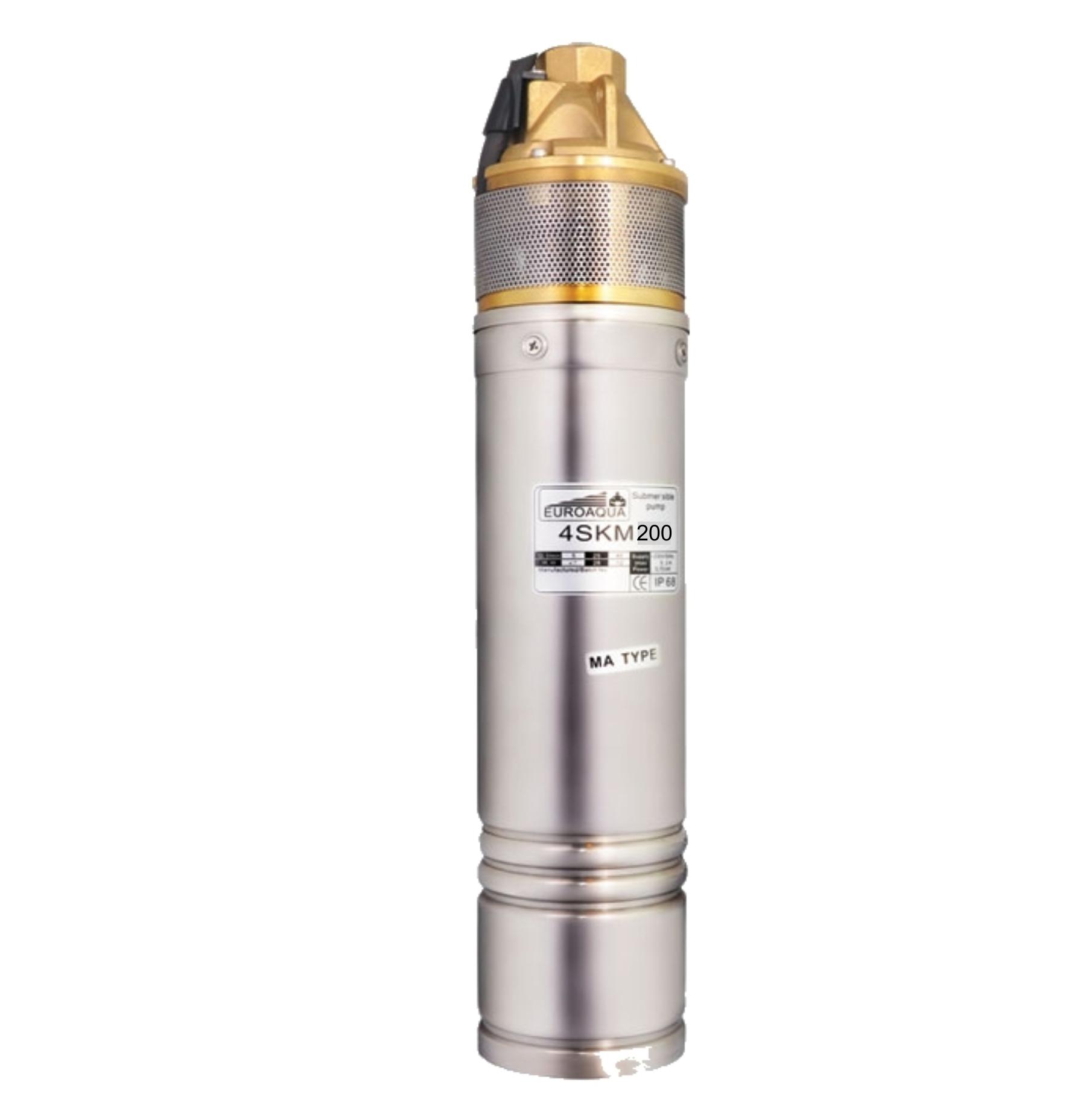 Насос скважинный H=138 м 1.5 kW 4 SKM200 с пультом (42445) (13 м кабель)