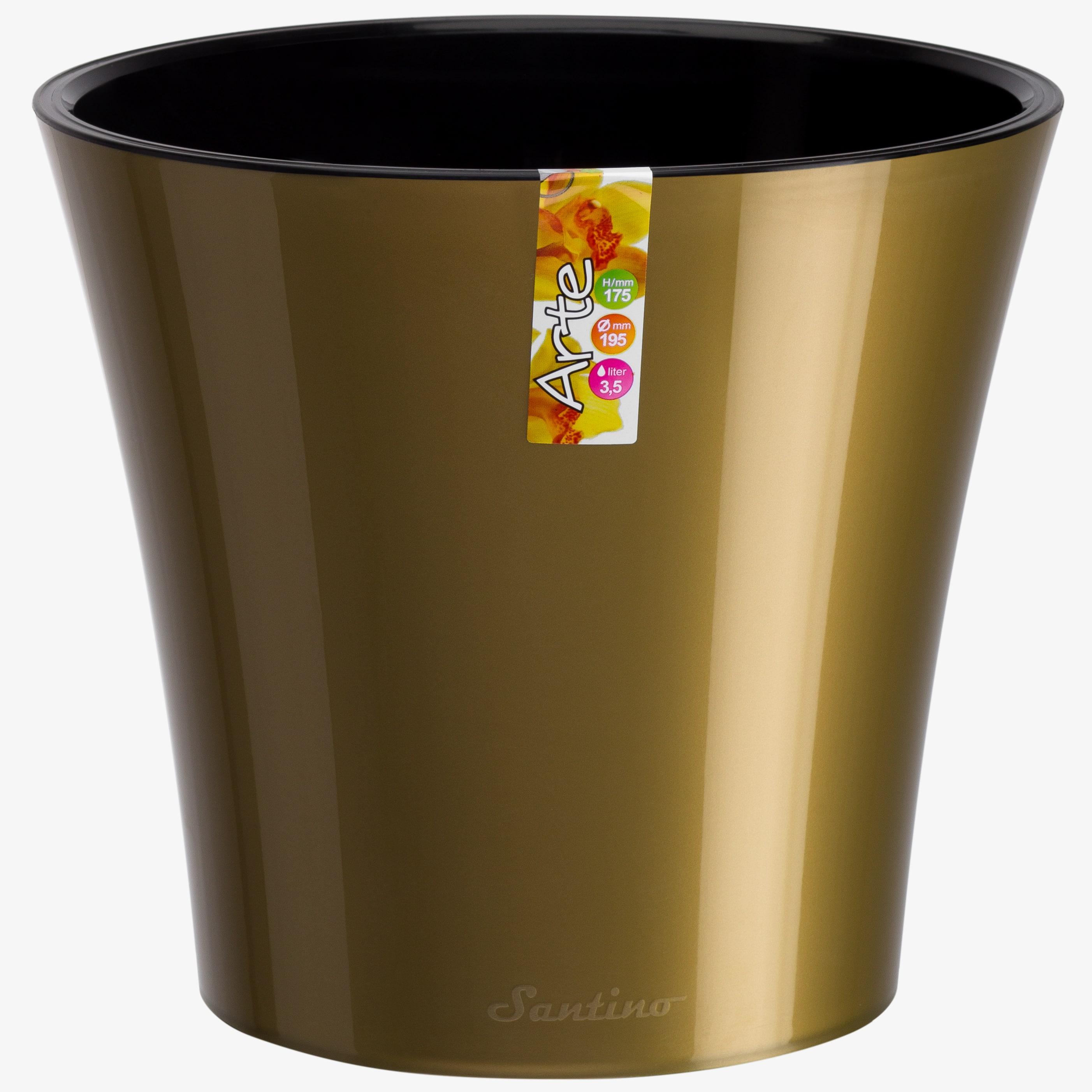 Ghiveci ARTE 1.2 L (auriu-negru)