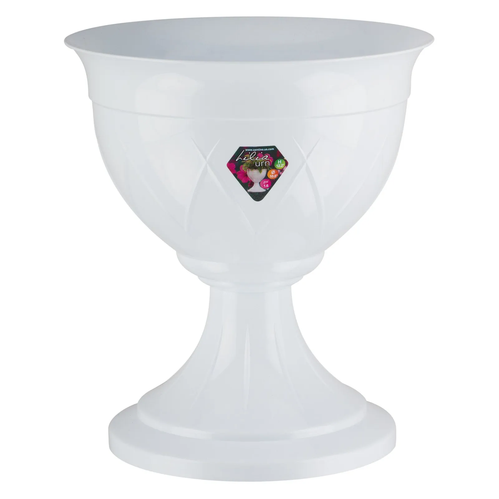 Ghiveci LILIA  3.5 L pe picior (alb)