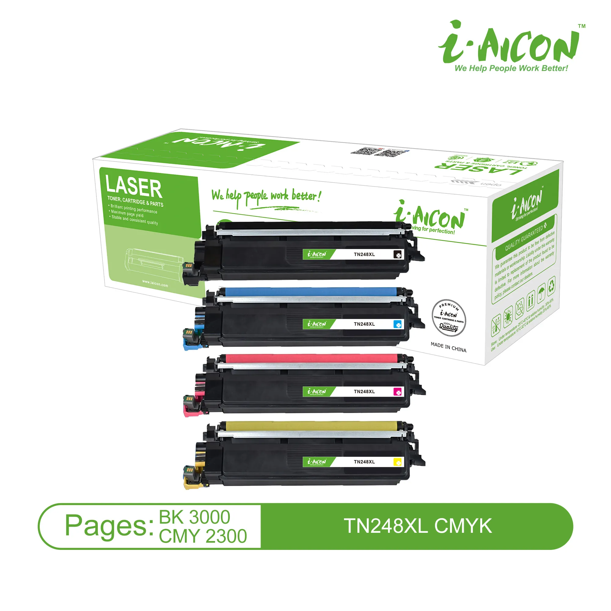 TN248XL Yellow Brother cartridge compatible Aicon 2.300 pages
