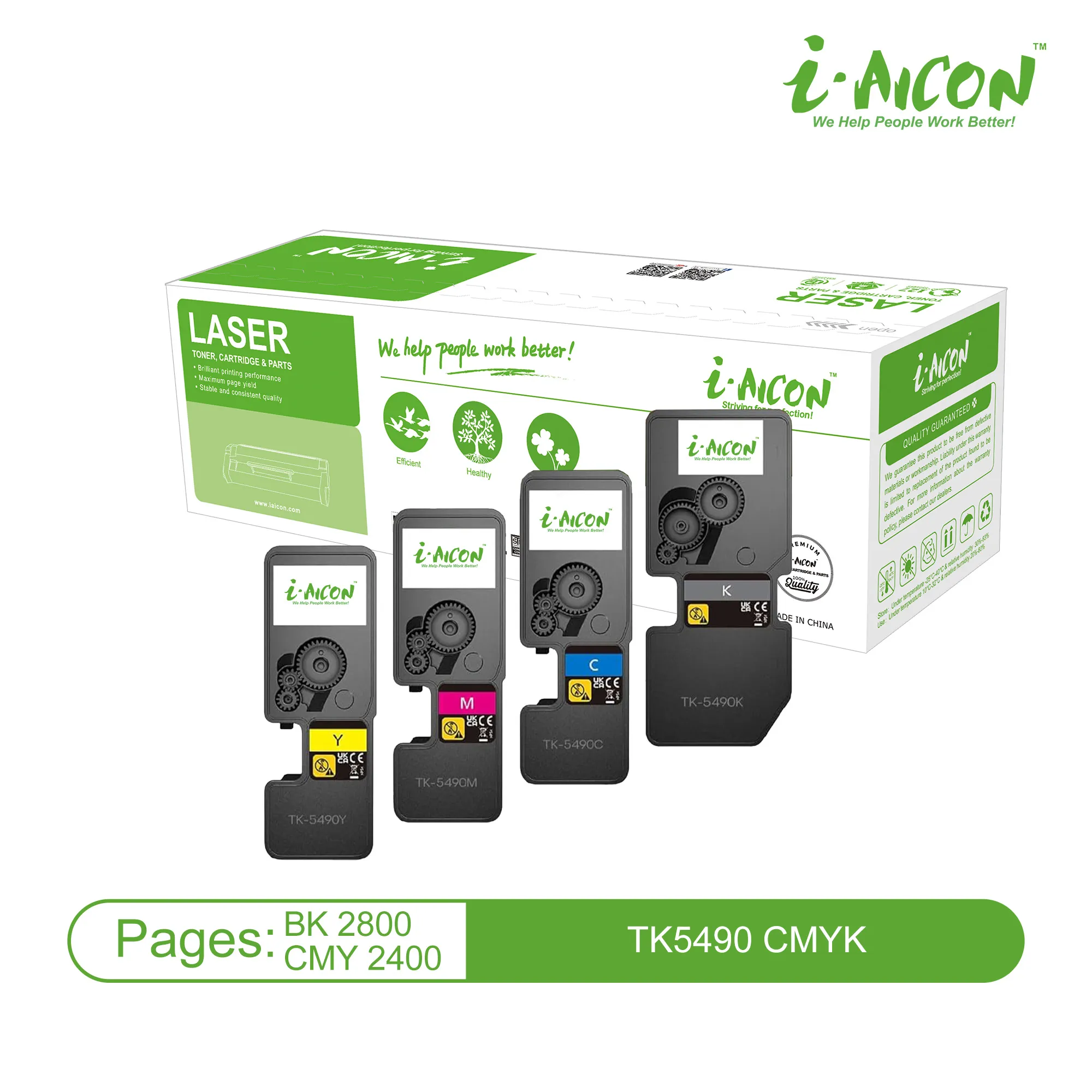 TK5490 Black Kyocera cartridge compatible Aicon 2.800 pages (With Chip)