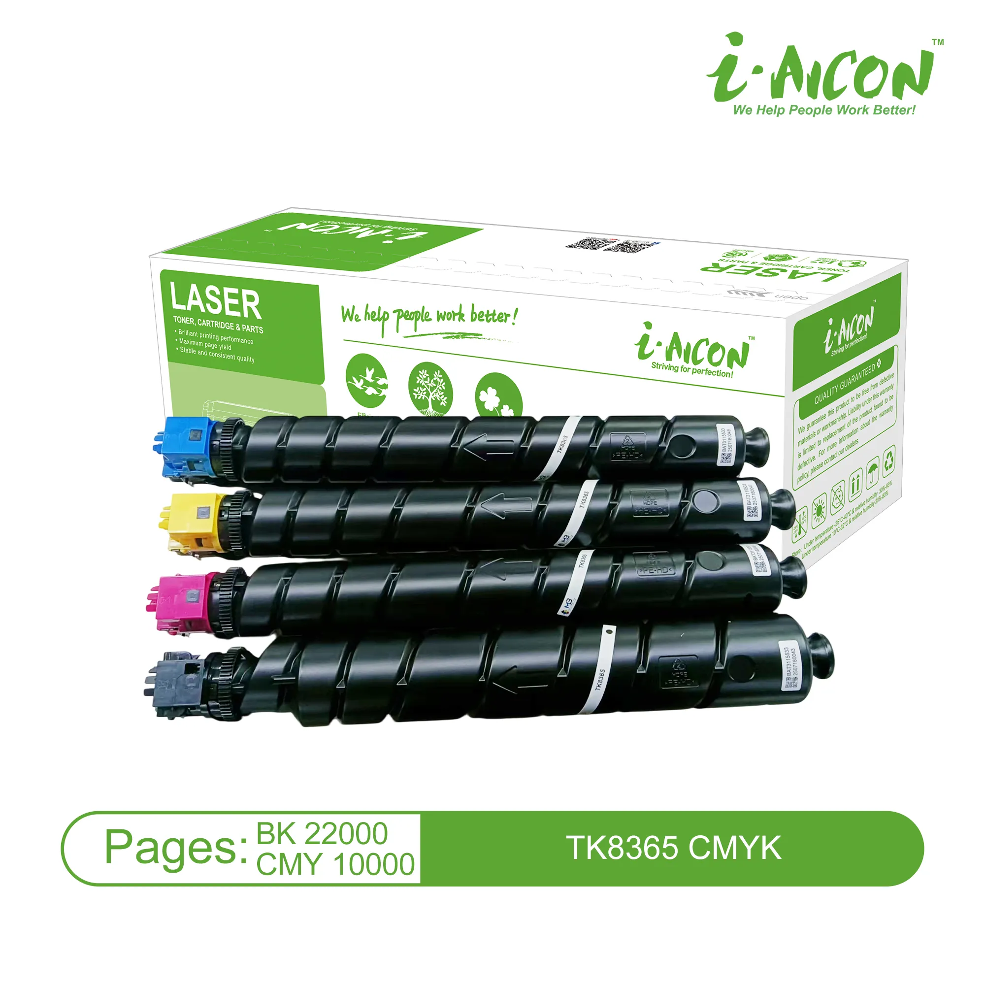 TK8365 Yellow Kyocera cartridge compatible Aicon 12.000 pages (With Chip)