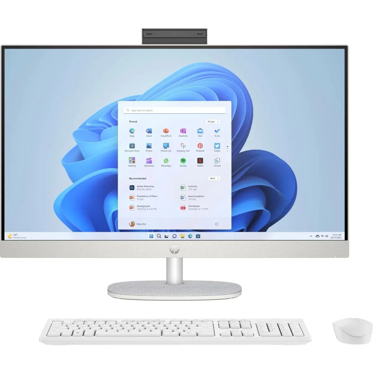 All-in-One PC 27.0” HP 27-cr1031ci / Intel Core Ultra 7 155U / 16GB / 512GB SSD / Shell White