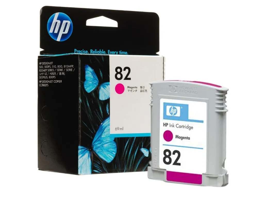 HP 82 (C4912A) Magenta Ink Cartridge for HP Designjet 820 MFP, HP Designjet 500 Plus, HP Designjet 500ps Plus, HP Designjet 500ps Plus, HP Designjet 510, HP Designjet 510ps, HP Designjet 800, 1750p.