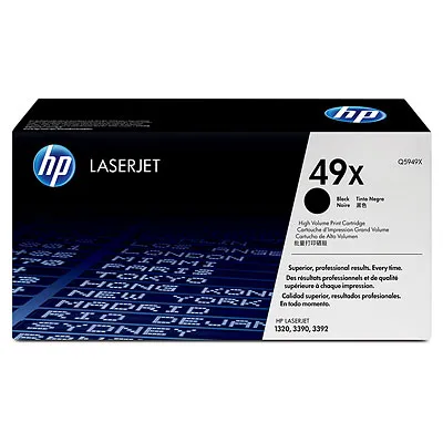HP 49X (Q5949X) Black Cartridge for HP LaserJet 1160, 3392, 3390, 1320, 6000 p.