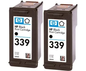 HP 339 (C9504EE) Black Cartridge 2-pack of C8767EE for Photosmart 8450; OfficeJet 7410.