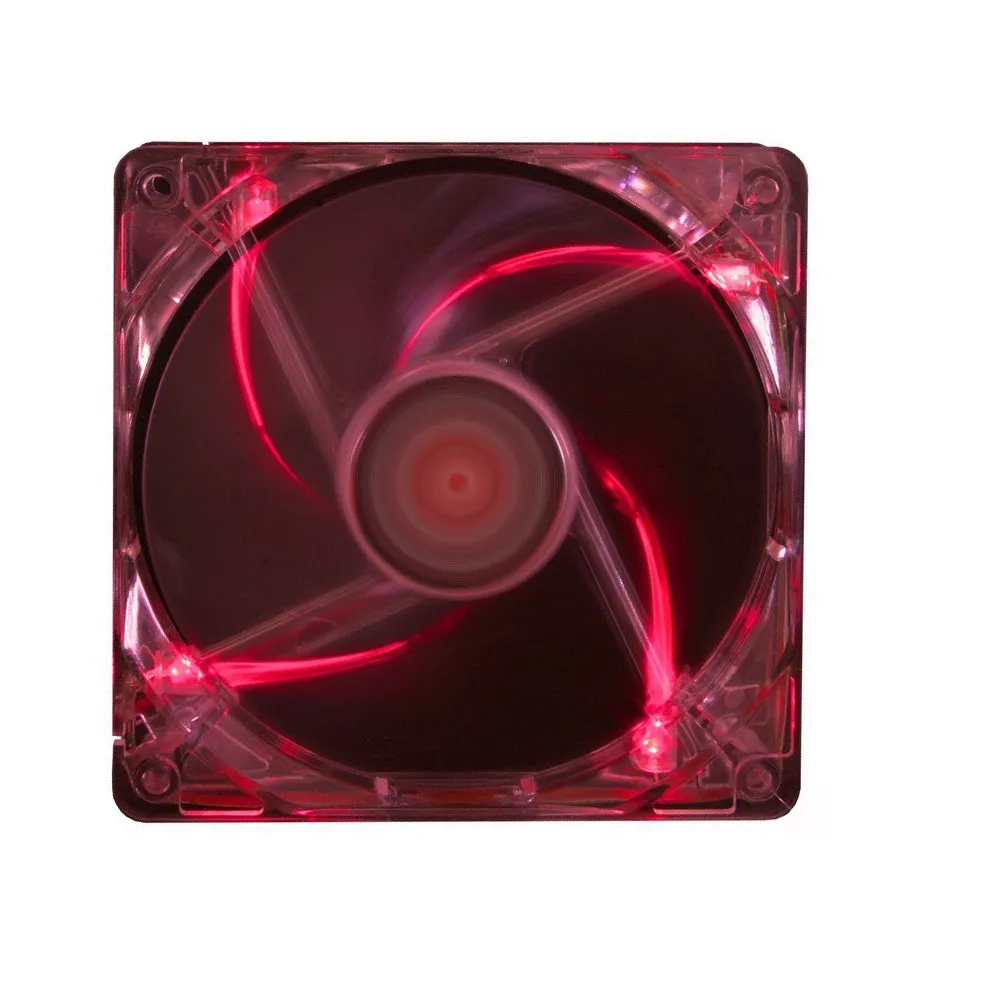 120mm Case Fan - XILENCE XPF120.TR Fan, Red LED, 120x120x25mm, 1400rpm, <21dBa, 68CFM, hydro bearing, Big 4Pin and 3Pin Molex, Black/Red