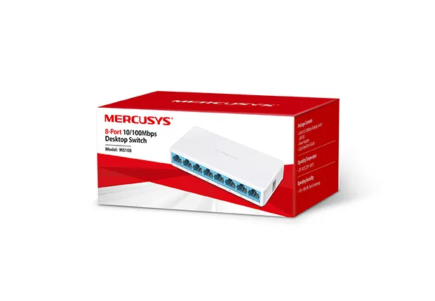 Switch MERCUSYS MS108 / 8 port / 100Mb / RJ45 / Plastic case