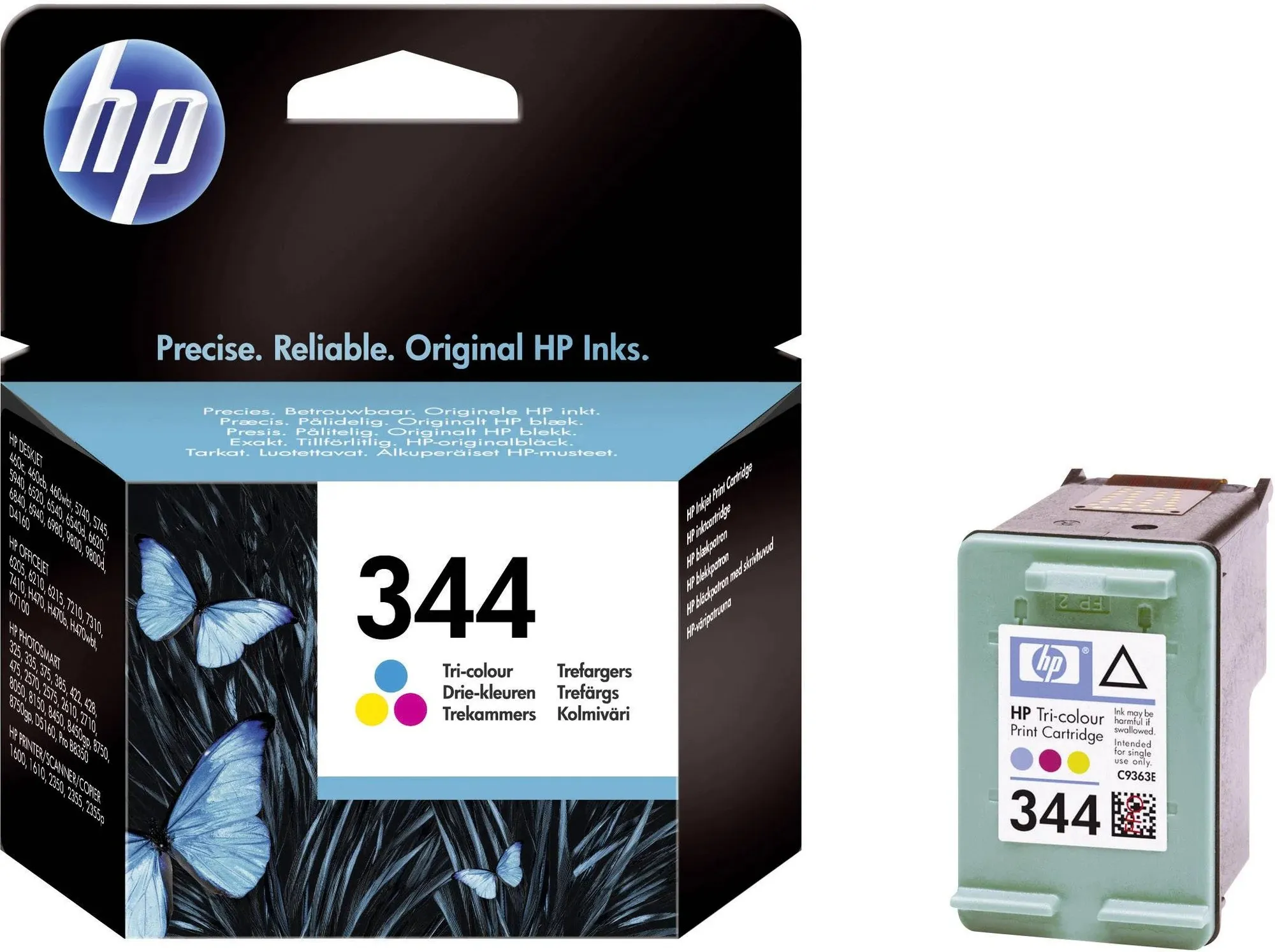 HP 344 (C9363EE) Tri-colour Ink Cartridge for HP DESKJET : 5740, 5740p, 5745, 5940, 6520, 6540, 6540d, 6540dt, 6620, 6840, 6840dt, 6843, 6848, 6940, 6940dt, 6980, 9800, 9800d, 560 p.