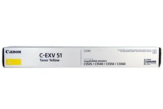 Toner Canon C-EXV51 Yellow, (681g/appr. 60 000 pages 5%) for Canon iRC55xx