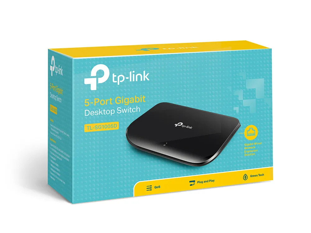 Switch TP-LINK TL-SG105D / 5 port / Gigabit / RJ45 / plastic case