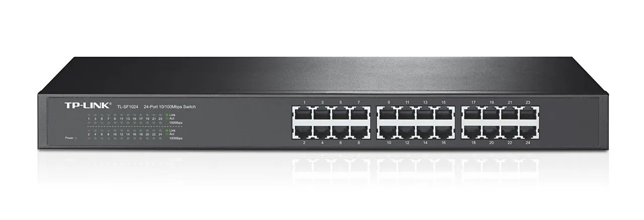 Switch TP-LINK TL-SF1024 / 24 port / 100Mb / RJ45 / 1U 19-inch rack-mountable steel case