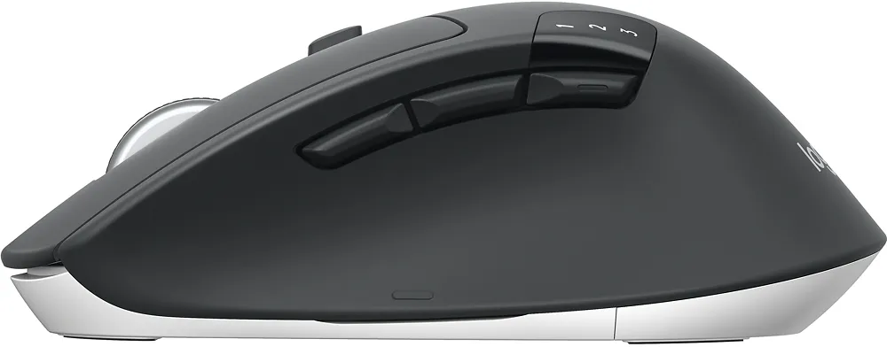 Logitech Wireless Mouse M720 Triathlon, Black, Optical Mouse, Multi-device, Hyper-fast scrolling, Switching seamlessly between 3 computers, Bluetooth Smart and 2.4GHz wireless connection, Black/White, Retail
