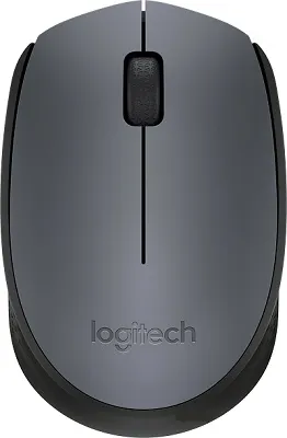 Logitech Wireless Mouse M170 Grey, Optical Mouse for Notebooks, Nano receiver,  Grey, Retail
