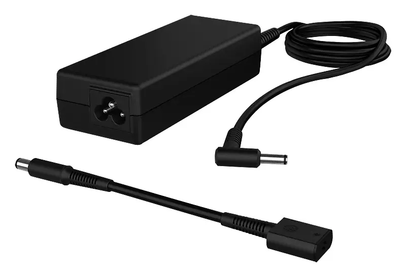 HP AC Adapter - 90W Smart AC Adapter, right-angled (90°) 4.5mm connector allows for connecting in limited spaces and reduces cord bending providing better cable management and longevity