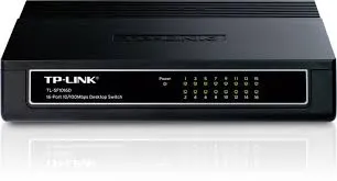TP-LINK TL-SF1016D  16-port Desktop Switch, 16 10/100M RJ45 ports, Plastic case