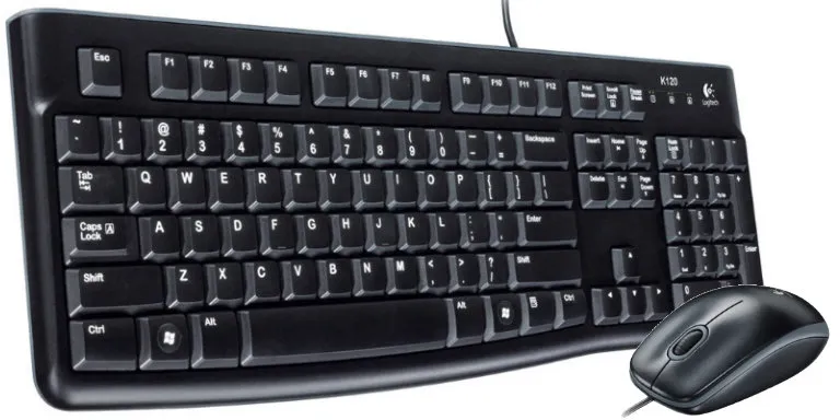 Logitech Desktop MK120 USB, Keyboard + Mouse, Retail - RUS