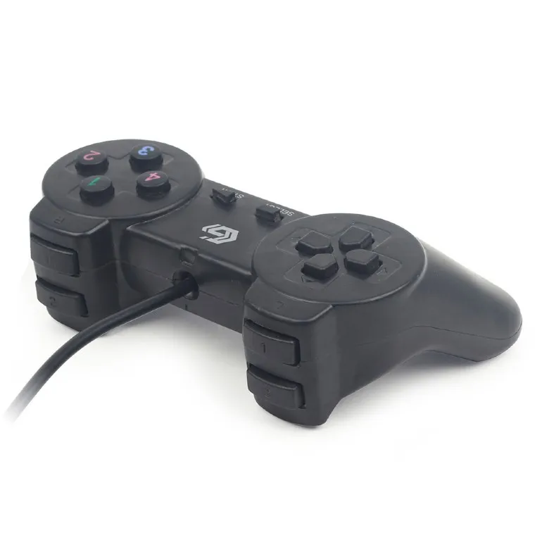 Gembird JPD-UB-01 Universal programmable gamepad, 4-way D-pad and 10 buttons, USB 2.0, 1.45m, Black