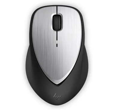 HP Envy Rechargeable Wireless Mouse 500, Laser Sensor, 1600 dpi, Rubber Grips and Aluminum Finish, Quick Recharge with Micro-USB.