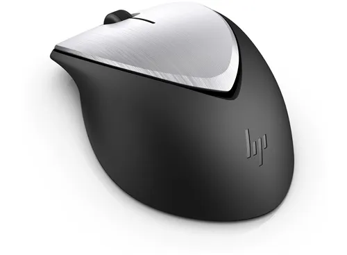 HP Envy Rechargeable Wireless Mouse 500, Laser Sensor, 1600 dpi, Rubber Grips and Aluminum Finish, Quick Recharge with Micro-USB.