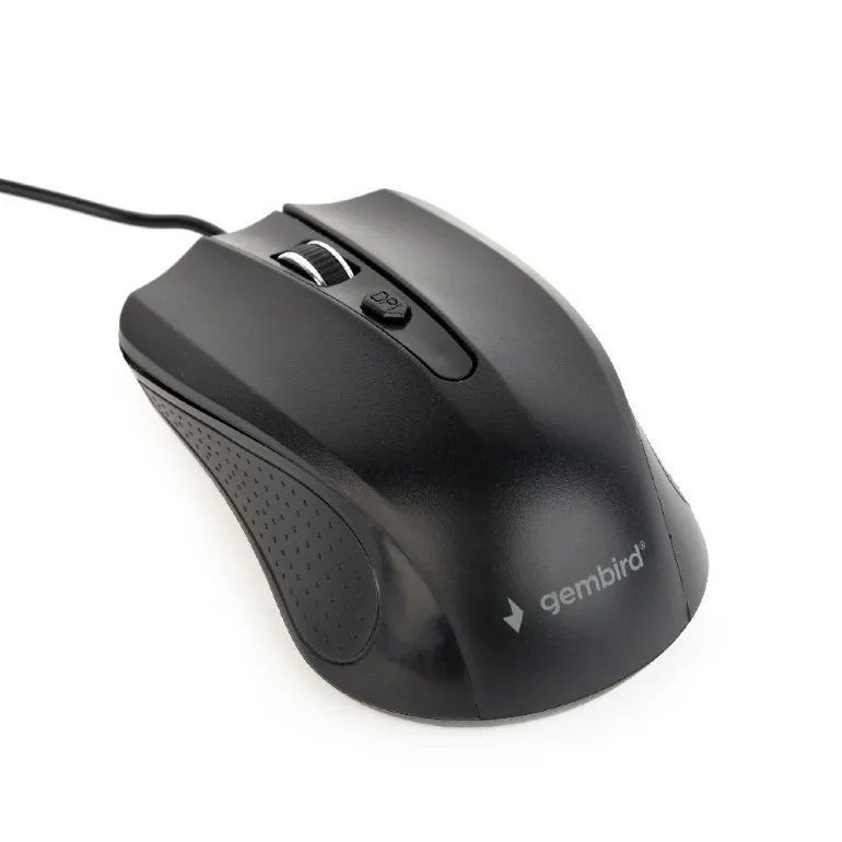 Gembird MUS-4B-01, Optical Mouse, 1200dpi, USB, 1.35 m cable, Black
