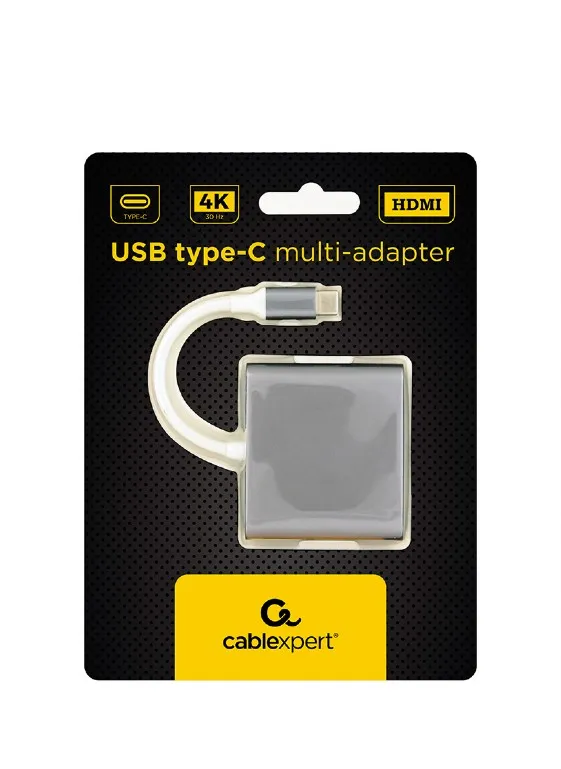 Adaptor Multiport Gembird A-CM-HDMIF-02-SG/ USB-C/ 1xUSB-A/ 1xUSB-C/ HDMI