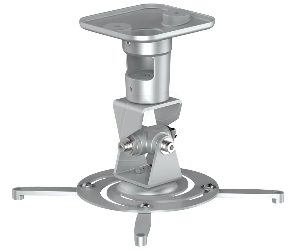 PureMounts PM-SPIDER-PLUS-S Suspension Bracket for Projector, Ceiling to Projector 225mm, tilt: +/- 180°, swivel:180°, rotade: 360°, max 15kg, Silver