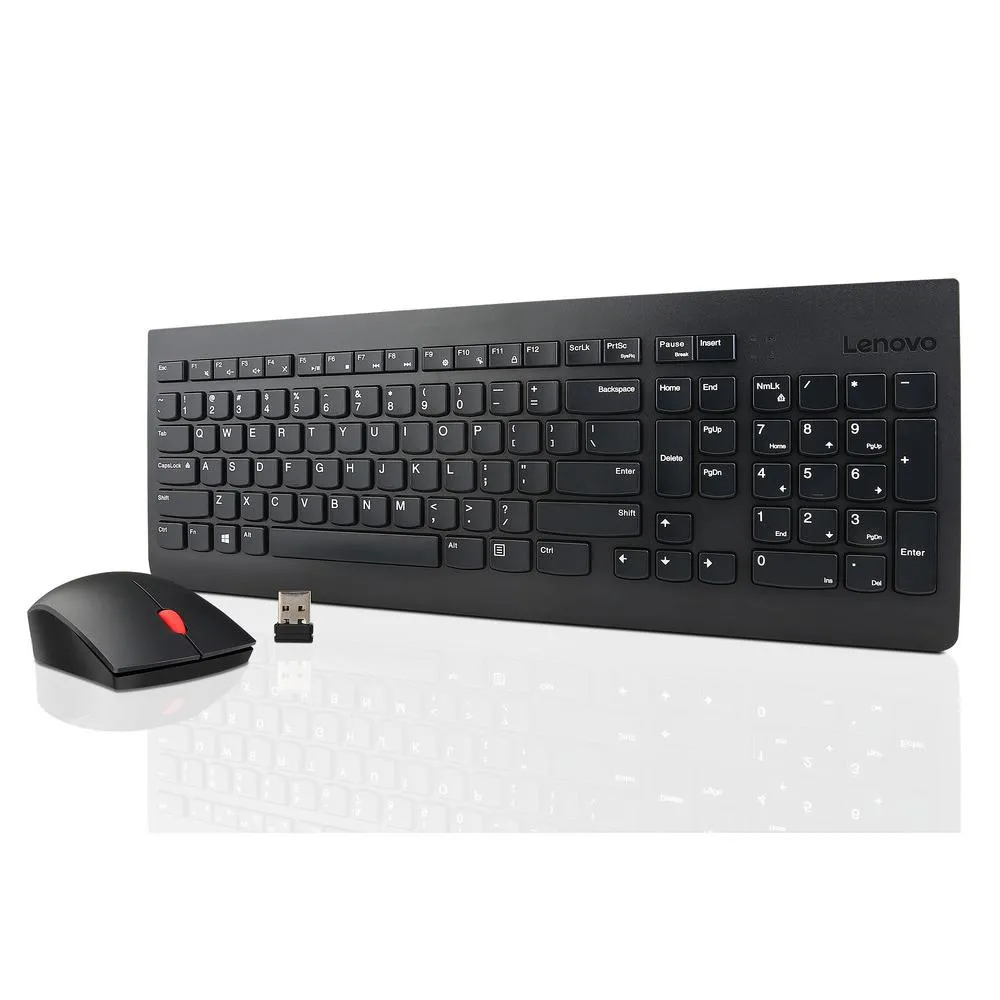 Lenovo Essential Wired Keyboard and Mouse Combo, USB, Black.