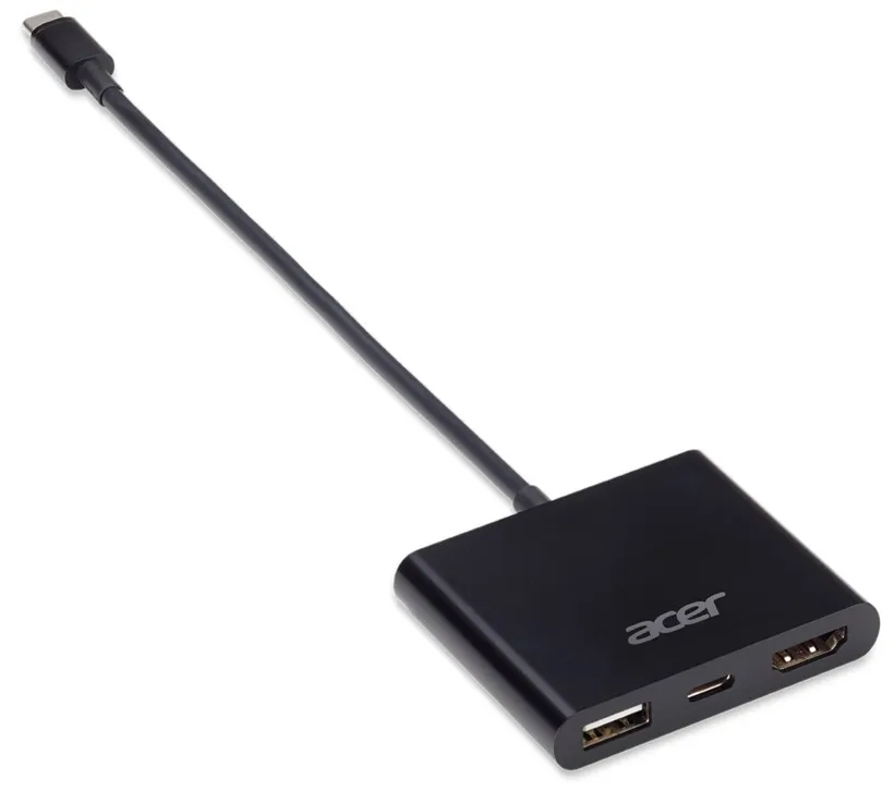 ACER 3 IN 1 USB-C GEN1 TO PD, HDMI, USB(A) DONGLE, BLACK (BULK PACK)