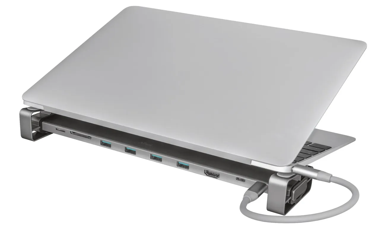 Adaptor Multiport Docking Station Trust Dalyx/ USB-С/ 4xUSB-A/ 2xUSB-C/ HDMI/ RJ45/ SD/ microSD