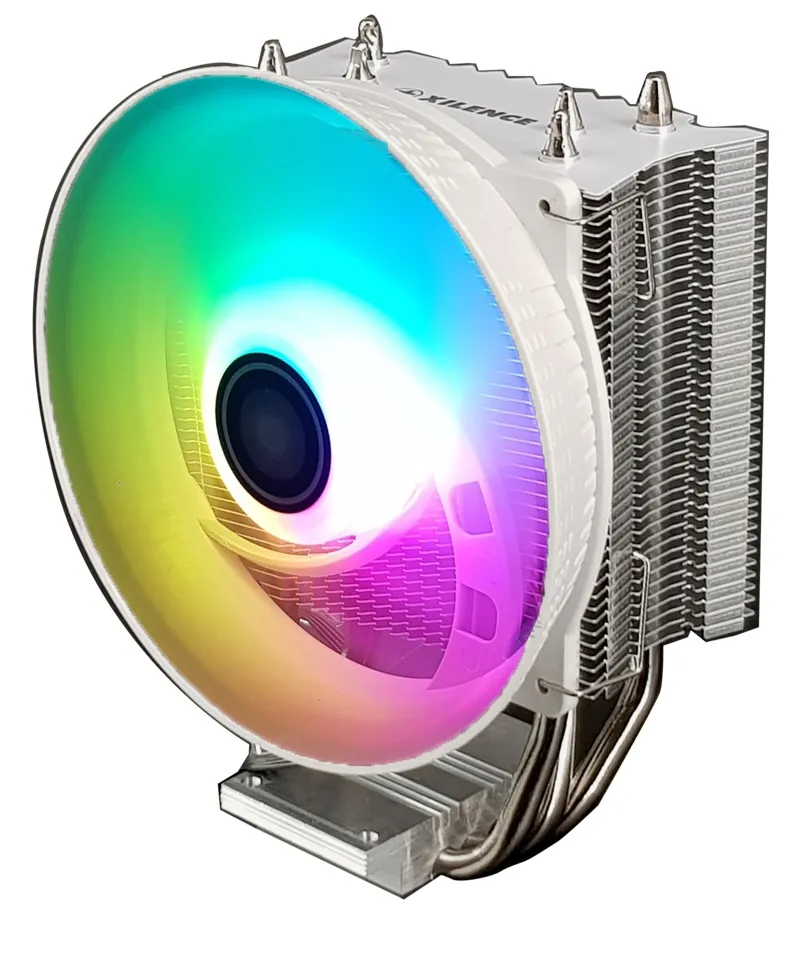 XILENCE Cooler XC229 ”M403PRO.W.ARGB”, WHITE DESIGN, Intel Socket LGA1700/1150/1151/1155/1156/1200 & AMD AM5/AM4/AM3/FM2, up to 150W, 120х120х25mm, Hydro-bearing A-RGB fan, 500~1800rpm, 14.2~25.6dBA, 65.4CFM, 4pin, PWM, 3x 6mm Cooper heatpipes, White