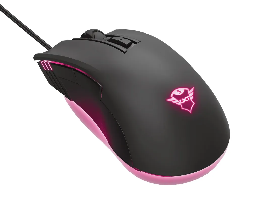 Trust GXT 121 Zeebo,1200 - 3200 dpi, adjustable LED lighting, 7 Programmable button, 1,8 m USB, Black