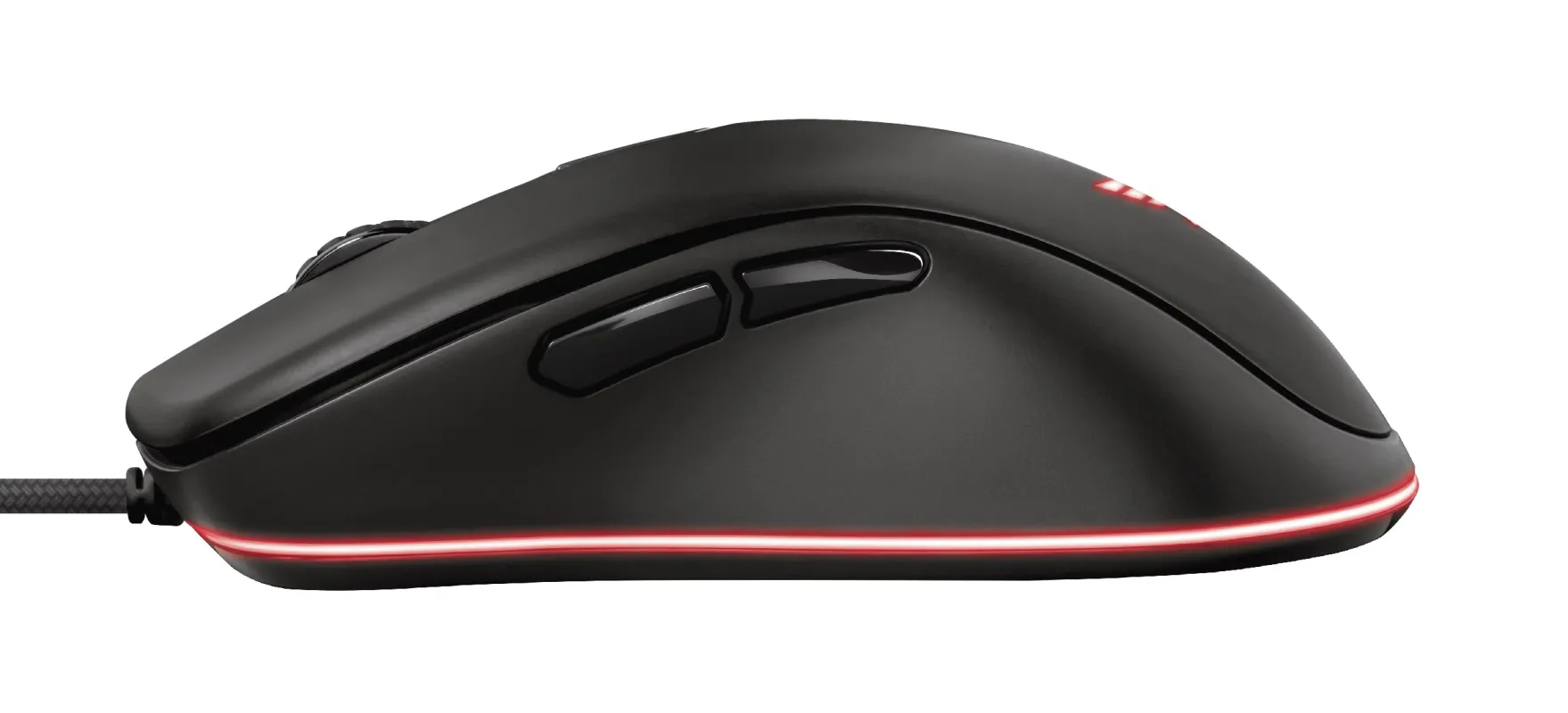Trust Gaming GXT 930 Jacx RGB Mouse, 200 - 6400 dpi, 6 Programmable, responsive buttons including 2 thumb buttons, Fully adjustable RGB lighting with multiple effects, Braided cable 1,8 m USB, Black