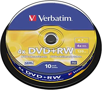 Verbatim DataLifePlus DVD+RW SERL4.7GB 4X MATT SILVER SURFAC - Spindle 10pcs.