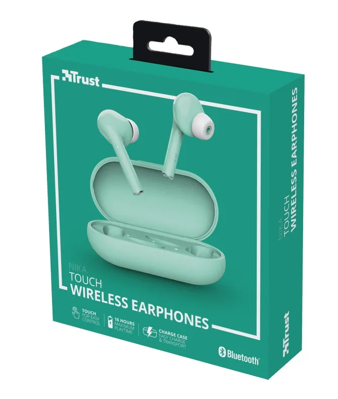 Casti Trust Nika Touch  Bluetooth / Turquoise