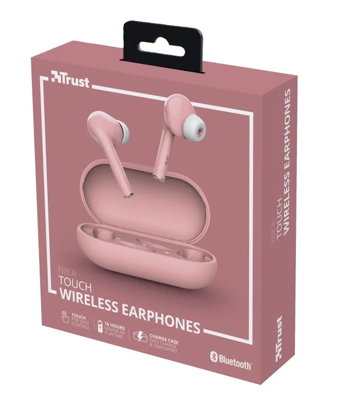Casti Trust Nika Touch  Bluetooth / Pink