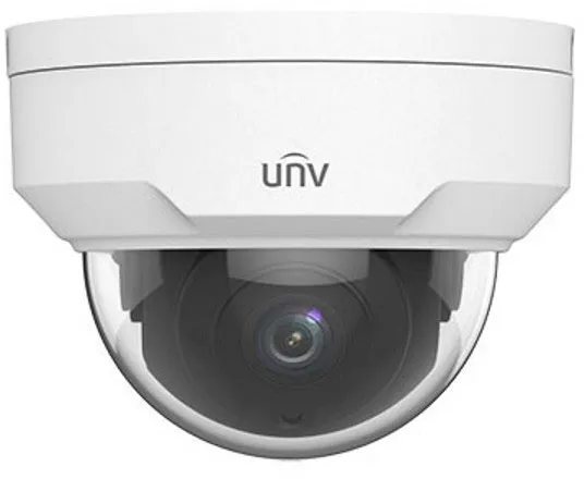 UNV IPC324SS-DF28K, Prime-II DOME 4Mp, 1/3", Fixed lens 2.8mm, IR up to 40m, ICR, 2688*1520: 30fps; 2560*1440: 25fps, Ultra 265/H.264/MJPEG, MicroSD, Corridor mode, Audio I/O 1/1, Alarm I/O 1/1, WDR 120db, LightHunter, IP67&IK10, 3-Axis, DC12V/PoE