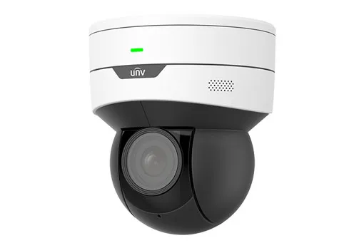 UNV IPC6415SR-X5UPW, MiniPTZ Dome 5Mp, 1/2.7”, Lens 5x (2.7-13.5mm), IR 30m, ICR, 2592x1944 30fps, Ultra 265/H.264/MJPEG, Triple streams, 120 WDR, HLC, MicroSD, CorridorMode, AlarmI/O 1/1, Reset, Mic/Speaker, 1024preset, DC12V/PoE