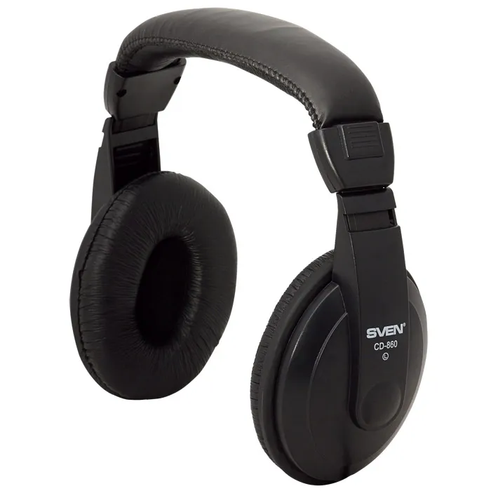 SVEN AP-860V, Stereo headphones with the volume control,  3.5 mm (3 pin) stereo mini-jack, 2.5 m, Black